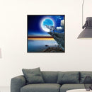 5D DIY Full Drill Diamond Painting Moon Wolf Cross Stitch Embroidery Kit