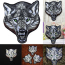 Animal wolf head iron on patches Sew-on embroidered patch motif applique  JR