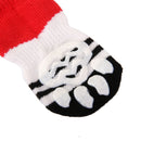 8 Pieces Bear Pattern Pet Dog Puppy Cat Socks with Cute Paw Prints Slippers