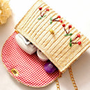Weave Embroidery Cherry Chain Women Messenger Bags Bohemian Style Mini Wome U6Z4