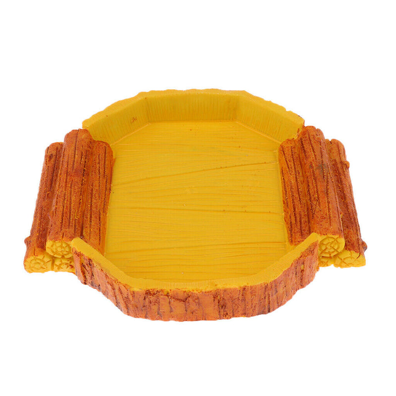 Large Reptile Feeding Rock Bowl Food & Water Terrarium Dish Pet Gecko Lizard