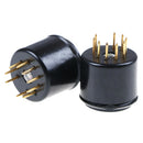 2x Goldplated 9pin bakelite tube socket testing saver for12AX7 ECC83 56706DJ FT