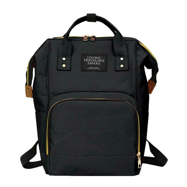 Women Mummy Maternity Travel Backpacks Baby Nursing Handbags (Black)