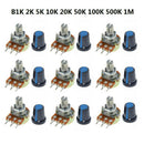 WTH148 Potentiometer Kit Assorted B1K 2K 5K 10K 20K 50K 100K 500K 1M 15mm 3-Pin