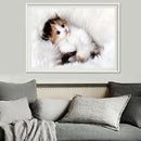 White Adorable Cat 5D Diamond DIY Painting Craft Kit Home Decor
