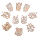 Sewing scrapbooking accessories mix natural owl shape wooden crafts handmade JR