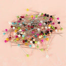 100 Wedding Dress Crafts Round Head Straight Sewing Pins Corsage; Needles B8F7
