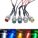 0.31" LED Metal Indicator Pilot Dash Light Lamp 12V Car Truck Red Green Blue!E
