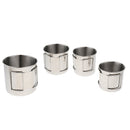 4pcs Stainless Steel Cups Shatterproof Pint Drinking Cups Metal Drinking Glasses