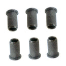 6 Pieces Electric Guitar String Thru Body Ferrules Bushing Set Black