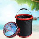 Collapsible Bucket Water Bag 12L Oxford Cloth Foldable Outdoor Camping Tra CUE