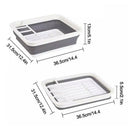 Foldable Dish Rack Kitchen Storage Holder Drainer Bowl Tableware Drying RacSEAU