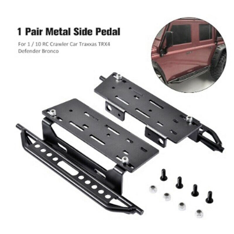 2PCS Metal Side Pedal for 1 / 10 RC Crawler Car for Traxxas TRX4 Defender B G3X8