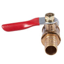 Full pass 10 mm diameter trousers Tail Pipe Red lever handle ball valve R2F2