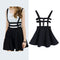 Fashion Women Suspender Skirt Braces Hollow Out Bandage Mini Skater dr.kz