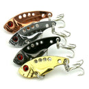 Hot Lot 4pcs Metal Sequin Fishing Lures Bass Spoon Crank Bait Tackle Hook New