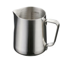 New 350ml Coffee Milk Frothing Pitcher Thermometer, w/ Scale Stainless Steel