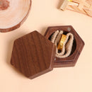 hexagon Jewelry Boxes Wedding engagement wedding rings Wood Ring HolderSEAU