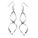 Fashion Double Loop Drop Earrings For Women Long Wave Dangle Earrings State S8N7