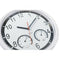 Quartz Stone Clock Silent Wall Clock Accurate Thermometer Humidity Indoor O J3O1