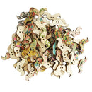100pcs Mustache Wooden Button Chic Two Holes Flat Coat Decor DIY Wood Beads