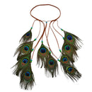 Peacock Boho Headband Feather Headpiece Peacock Costume Ethnic Wedding Women