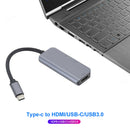 Portable 4K HDMI 87W USB-C 5Gbps USB3.0 Adapter 3 in 1 USB Type-C HUB Converter