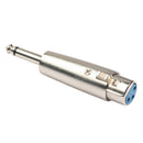 2x XLR 3 Pin Female Socket To Mono Male 6.3mm Plug Jack Convertor Adapt VOR