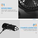 12V Dual Head Car Fan 2 Speeds 5 Blades Dashboard Electric Cooling Fan