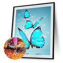Blue Butterfly 5D Diamond DIY Painting Kit Cross Stitch Home Decor Craft