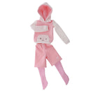 Cat Ear Hoodie Top Pants Stockings Outfit For 1/4 BJD SD MSD Pink