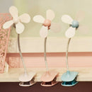 Portable Mini USB Rechargeable Touch Swith Electric Fan Desk Clip Air Cooler New