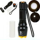 Zoomable 1200lm XML-T6 LED 18650 Flashlight Torch Focus Lamp Light+18650 Charger