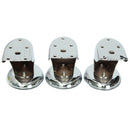 4Pcs 5" Chrome Metal Sofa Leg Furniture Leg Chairs Cabinet Wardrobe Mat