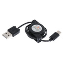 Retractable USB Type C Cable, Type C Charger, USB C to USB Data Sync Charging