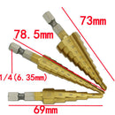 2Set Step Dril Bit 3-20mm HSS 4241 Hex Titanium Step Cone Drill Bit