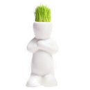 Mini Green Herb Plant Pot Ceramic Hair Home Office Garden Decoration-The sh Q2I6