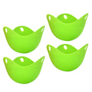 Set of 4 Kitchen Egg Poacher Safe Egg Maker For Microwave Stovetop Green
