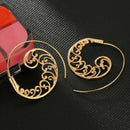 Ethnic Bohemian Drop Earrings For Women Spiral Earrings Exaggerated Whirlpo