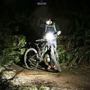 Black Bicycle Headlight LED Rechargeable Bike Light Rear Light