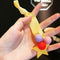 Star Pompom Hair Rope Women Ponytail Holder Elastic Rubber Bands (Yellow) A
