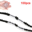 100x Transparent Dreadlocks Hair Ring Hair Braid Beads Cuffs Clips 6mm  OZ