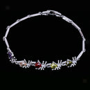 Novelty Rhinestone Punk Style Spider Chain Link Bracelet Charm Jewelry Gift