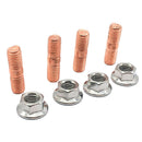 4 Set M10 x 1.50mm Stud and Nut Kit Stainless Steel Grade 8 Hex Nuts T3 T4 T5