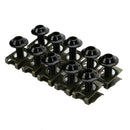 Pack of 10 M6 Motorcycle Fairing Body Bolt Kit Fastener Clips Nuts Black