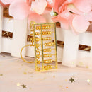Golden Chinese Accounting Tool 8 Rows Abacus KeyChain Ring Keych ME FT