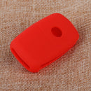 Red Silicone 3 Button Key Cover Case Shell fit for Skoda Fabia Octavia VW Golf