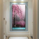 45x85cm Pink Flower Tree Diamond Painting Full Round Drill Cross Stitch Kit A