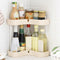 Double Layers Corner Storage Rack Bathroom L Shape Cosmetic Storage Shelf K