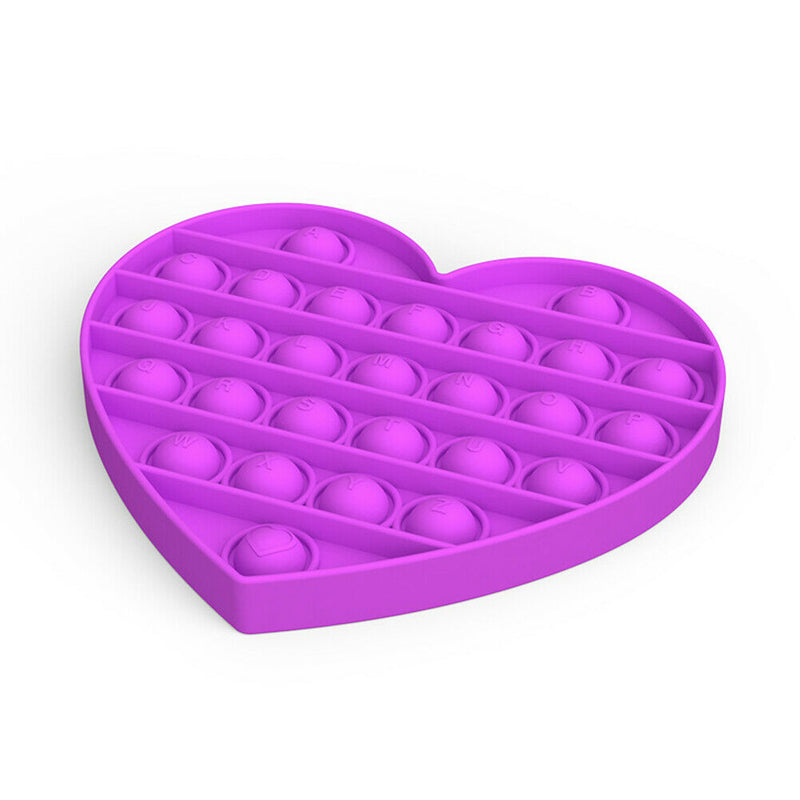 Push Bubble Fidget Sensory Toys Antistress Vent Squeeze Toys (Purple)